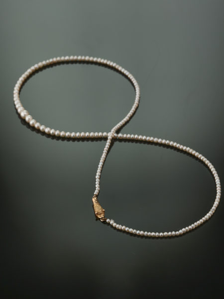 Victorian Antique Natural Pearl and Gold Snake NECKLACE