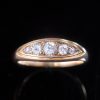 Antique diamond 18 carat gold half eternity ring from Victorian era English in origin