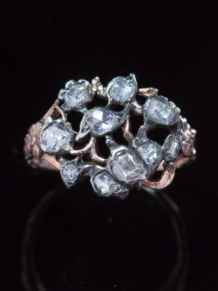 Antique Rare Georgian Diamond Giardinetti Ring