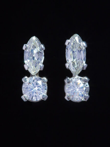 Vintage 1,39 Ct Diamond Stud Earrings