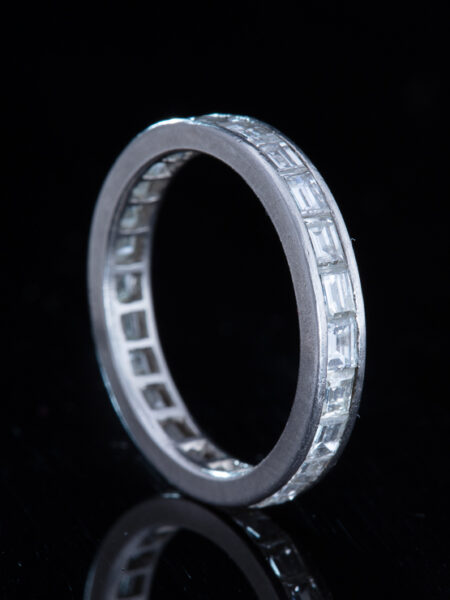Vintage 2.40 ct Diamond and Platinum Eternity Ring